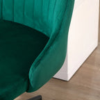 Vinsetto Mid-Back Office Chair, Velvet Fabric Swivel Scallop Shape Computer Desk Chair for Home Office or Bedroom