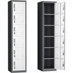 6 Doors Metal Locker Storage Cabinet for Home Office,School
