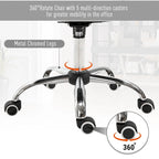 Vinsetto Vanity Middle Back Office Chair Tufted Backrest Swivel Rolling Wheels Task Chair with Height Adjustable Armrests