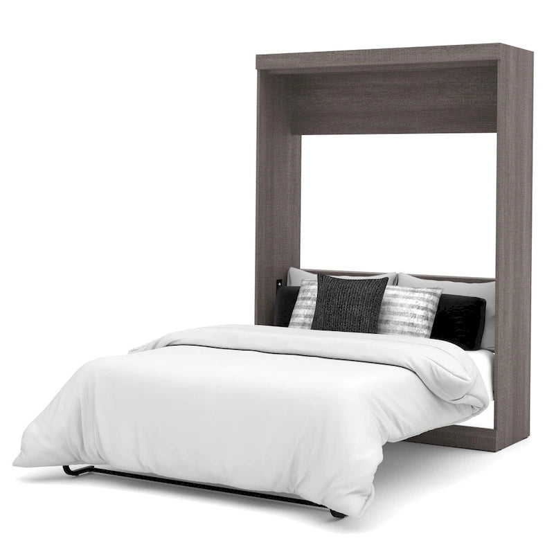 Bestar Nebula Full Murphy Bed with Storage, Wall Bed for Guest Room