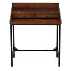 Carolina Living Raleigh Rustic Top Writing Desk - Chestnut/Black