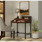 Carolina Living Raleigh Rustic Top Writing Desk - Chestnut/Black