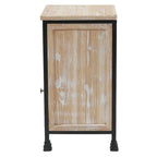 Rustic Nightstand with Drawer and 1-Door Cabinet