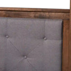 Carbon Loft Osoba Modern and Contemporary Platform Canopy Bed-Grey/Walnut Brown