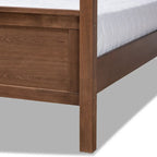 Carbon Loft Osoba Modern and Contemporary Platform Canopy Bed-Grey/Walnut Brown