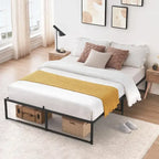 14 inch Metal Bed Platform Frame with 3 in 1 Steel Support