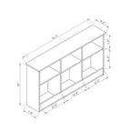 DH BASIC Transitional 6-Shelf Bookcase Headboard by Denhour