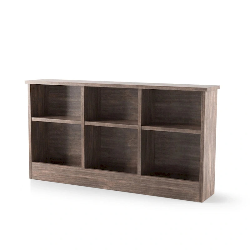 DH BASIC Transitional 6-Shelf Bookcase Headboard by Denhour
