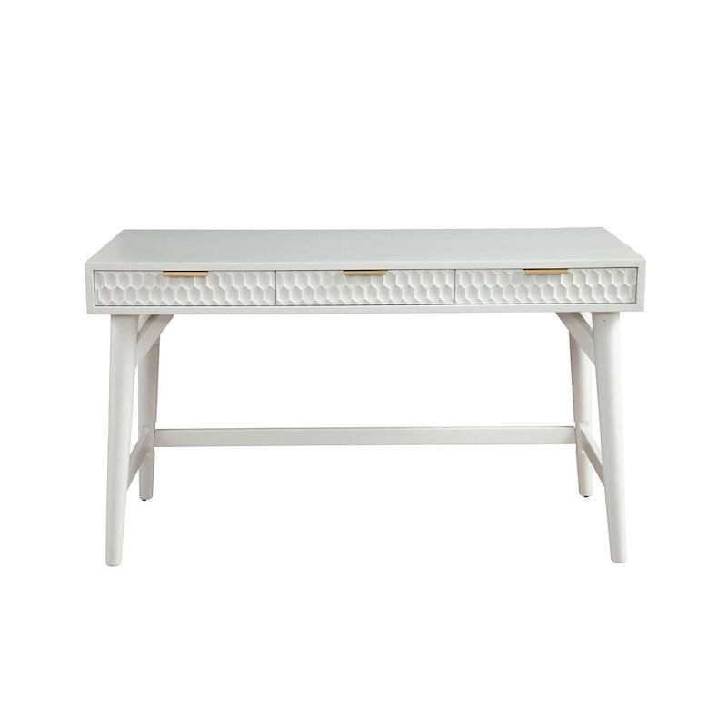 Origins by Alpine White Pearl Large Desk, White