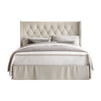 Billy Upholstered Panel Bed with 2 Nightstand
