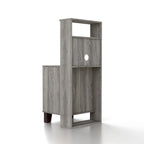 DH BASIC Transitional Compact 3-Shelf Single-Drawer Nightstand by Denhour