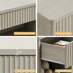 SICOTAS Set of 2 Nightstand with 1 Drawer and Open Storage