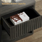 SICOTAS Set of 2 Nightstand with 1 Drawer and Open Storage