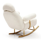Modern Sherpa Fabric Nursery Rocking Chair