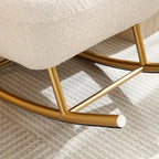 Modern Sherpa Fabric Nursery Rocking Chair