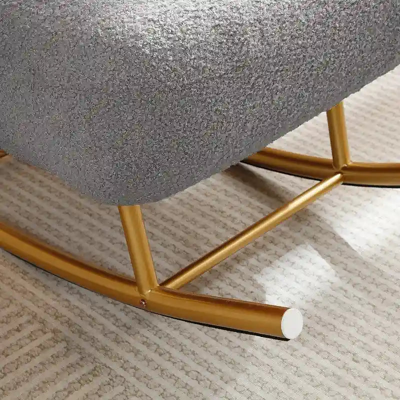 Modern Sherpa Fabric Nursery Rocking Chair