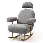 Modern Sherpa Fabric Nursery Rocking Chair