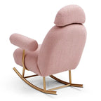 Modern Sherpa Fabric Nursery Rocking Chair
