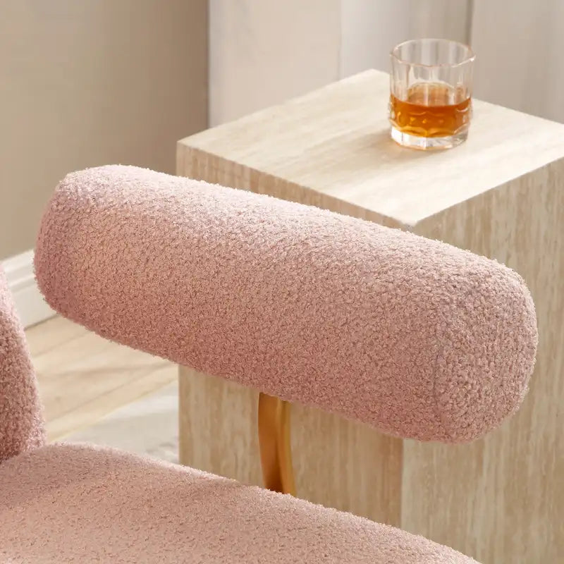 Modern Sherpa Fabric Nursery Rocking Chair