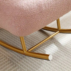 Modern Sherpa Fabric Nursery Rocking Chair