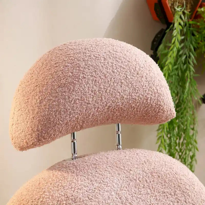 Modern Sherpa Fabric Nursery Rocking Chair