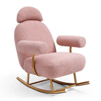 Modern Sherpa Fabric Nursery Rocking Chair