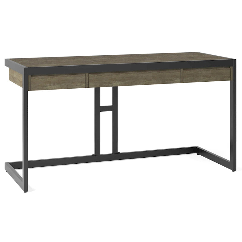 WYNDENHALL Cecilia Solid Acacia Wood Industrial Office Desk