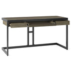 WYNDENHALL Cecilia Solid Acacia Wood Industrial Office Desk