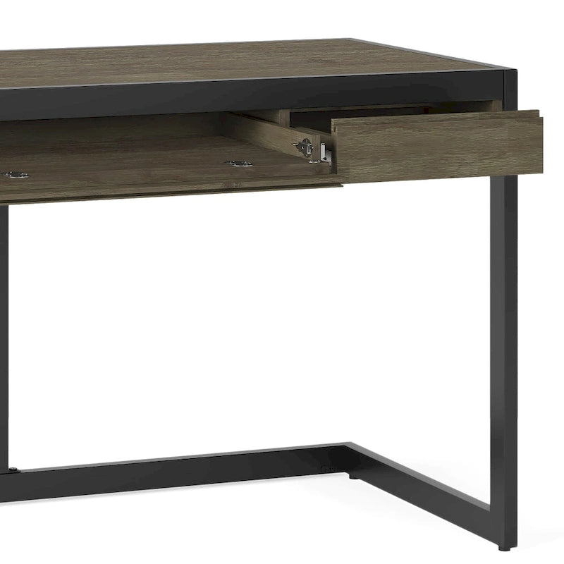 WYNDENHALL Cecilia Solid Acacia Wood Industrial Office Desk