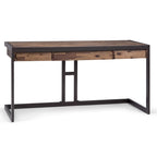 WYNDENHALL Cecilia Solid Acacia Wood Industrial Office Desk