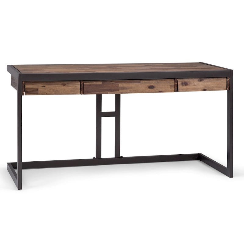 WYNDENHALL Cecilia Solid Acacia Wood Industrial Office Desk