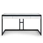 WYNDENHALL Cecilia Solid Acacia Wood Industrial Office Desk