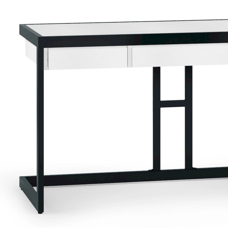 WYNDENHALL Cecilia Solid Acacia Wood Industrial Office Desk