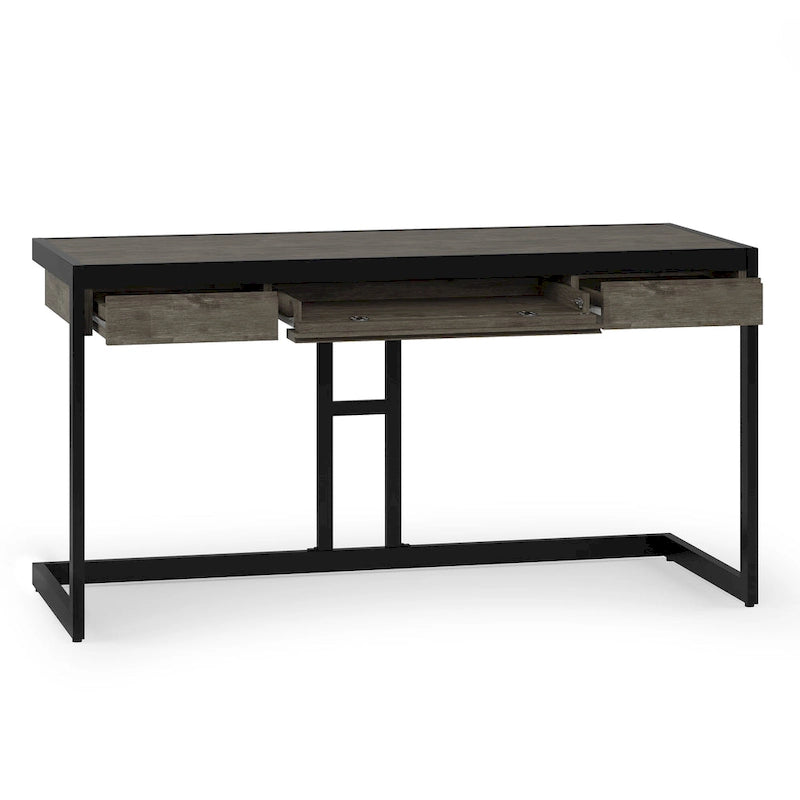 WYNDENHALL Cecilia Solid Acacia Wood Industrial Office Desk