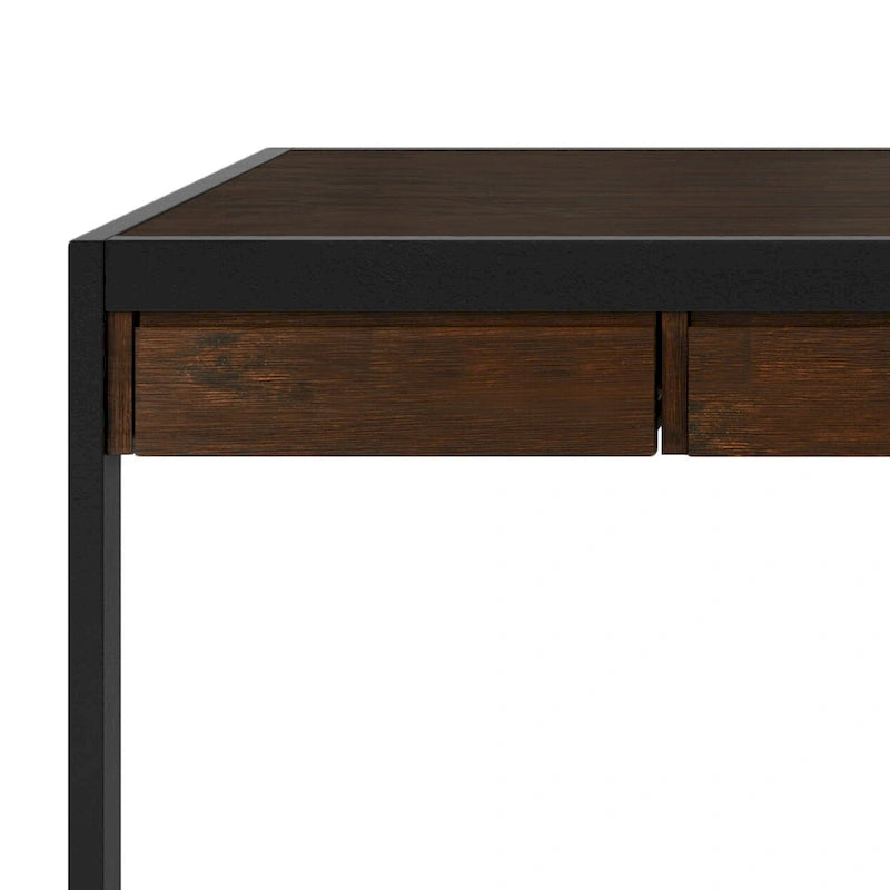 WYNDENHALL Cecilia Solid Acacia Wood Industrial Office Desk