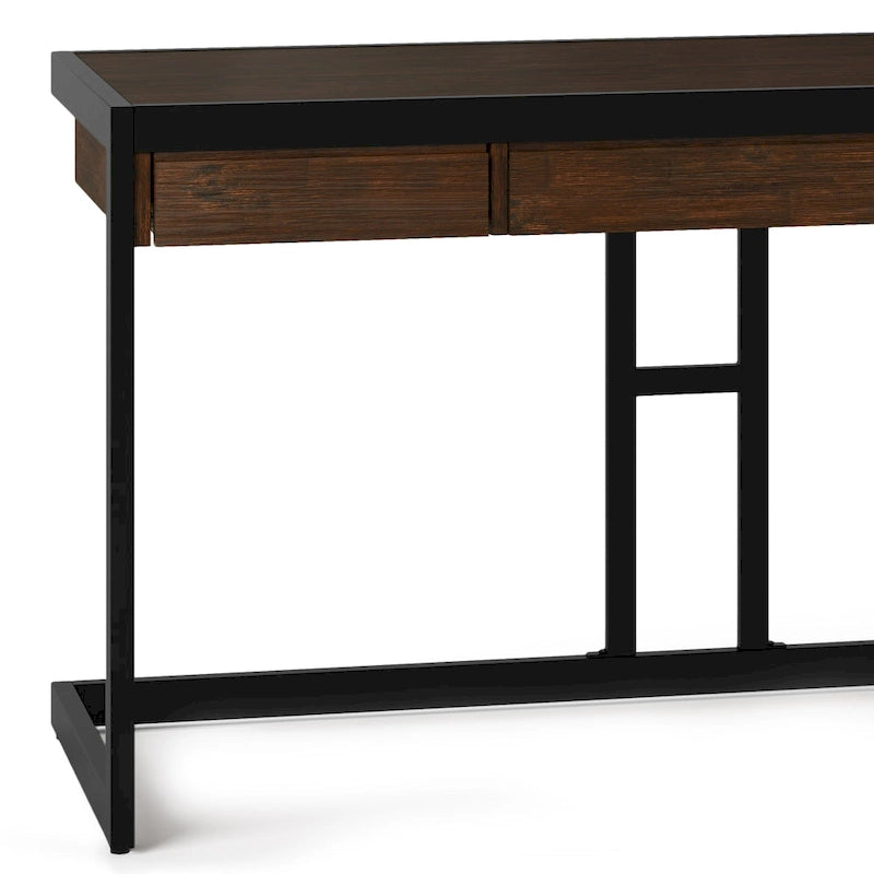 WYNDENHALL Cecilia Solid Acacia Wood Industrial Office Desk
