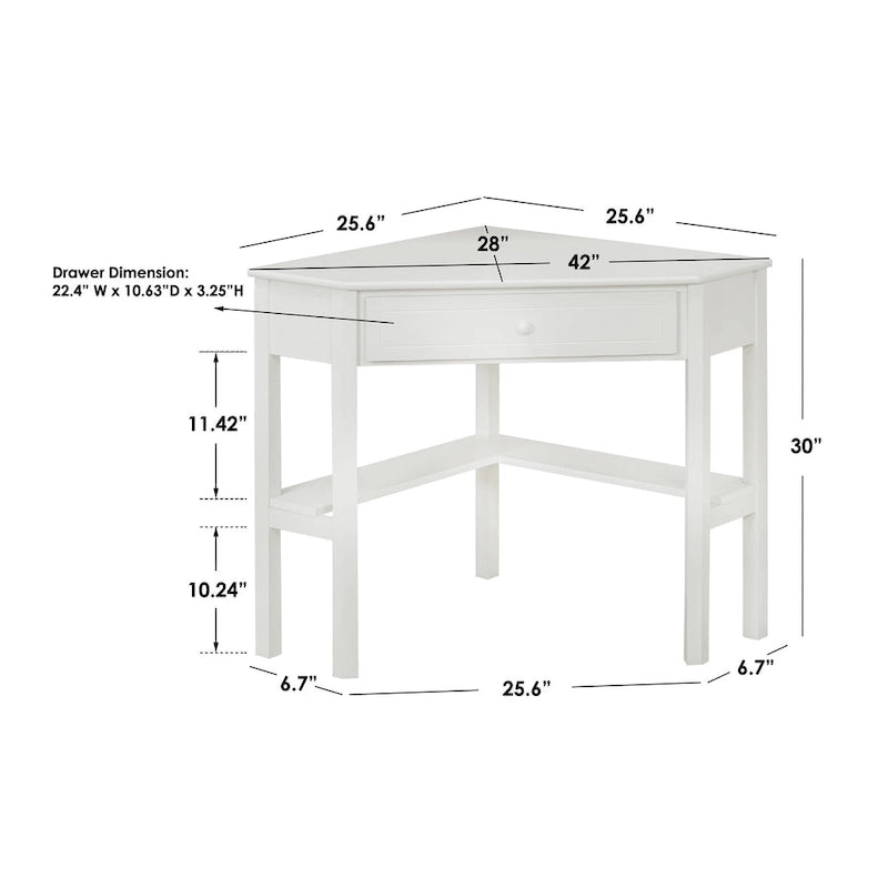 Porch & Den Lincoln Solid Wood/MDF Corner Computer Desk