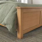 Oak Park Brown Wood King Bed and Two Nightstands