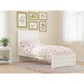 NoHo Twin Extra Long Bed with Footboard in White