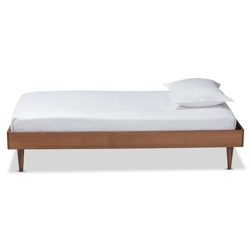 Rina Modern Ash Walnut Finished Wood Twin Size Platform Bed Frame