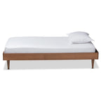 Rina Modern Ash Walnut Finished Wood Twin Size Platform Bed Frame