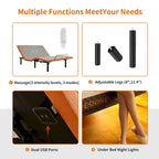 ESHINE Adjustable Bed Frame, with Massage