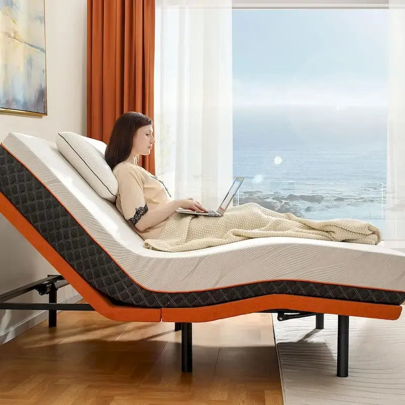 ESHINE Adjustable Bed Frame, with Massage