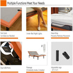 ESHINE Adjustable Bed Frame, with Massage