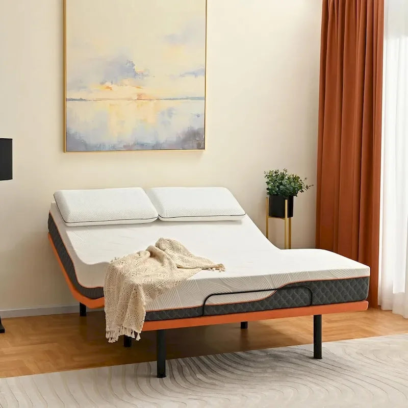 ESHINE Adjustable Bed Frame, with Massage
