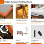 ESHINE Adjustable Bed Frame, with Massage