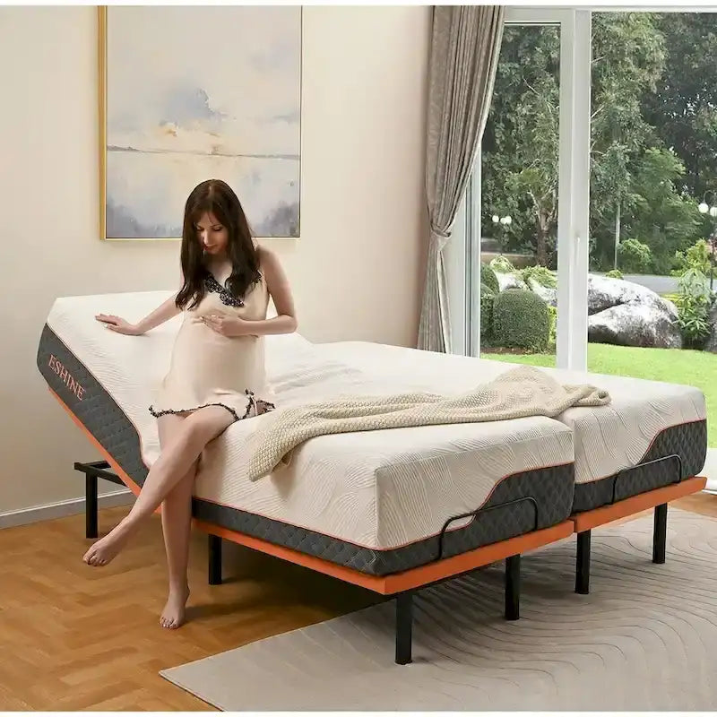 ESHINE Adjustable Bed Frame, with Massage