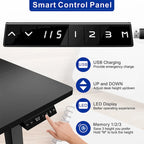 Futzca Height Adjustable Electric Standing Desk Sit Stand Computer Stand up Desk with Splice Board