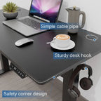 Futzca Height Adjustable Electric Standing Desk Sit Stand Computer Stand up Desk with Splice Board
