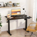 Futzca Height Adjustable Electric Standing Desk Sit Stand Computer Stand up Desk with Splice Board